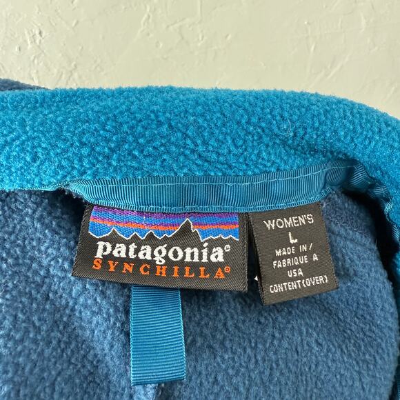 Vintage Patagonia Synchilla Women's Jacket Vest Large Fleece Full zip Coat S3-16 - Picture 5 of 6